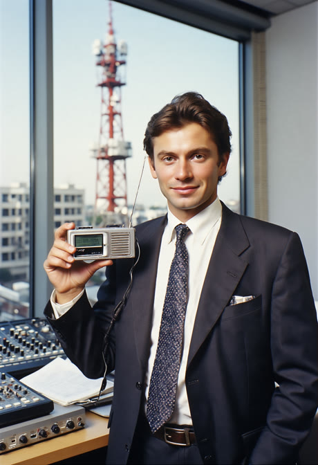 Klaus *1968 &mdash; KI-Rekonstruktion, als Digitalradio-Gesch&auml;ftsf&uuml;hrer