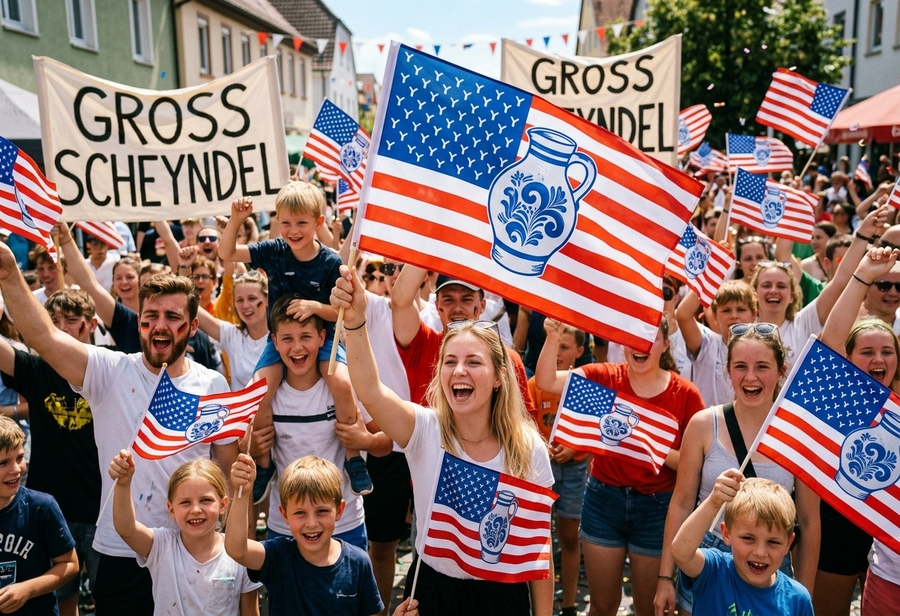 Bembelzug: Jubelnde Massen schwenken die Bemb-El-Flagge