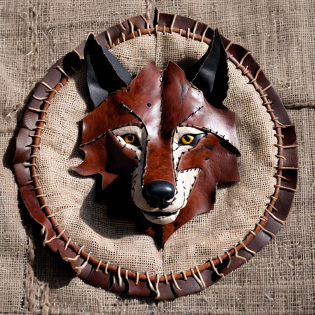 Lederwolf — aus Häuten und Lederflicken