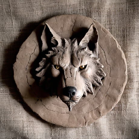 Lehmwolf — aus Lehm und Ton