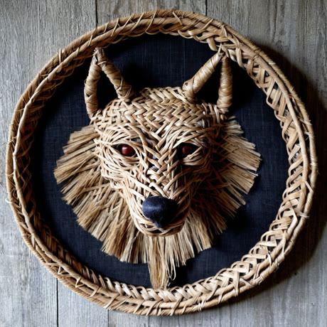 Strohwolf — aus Stroh und Weidengeflecht